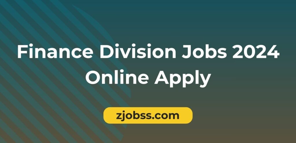 Finance Division Jobs 2024 Online Apply