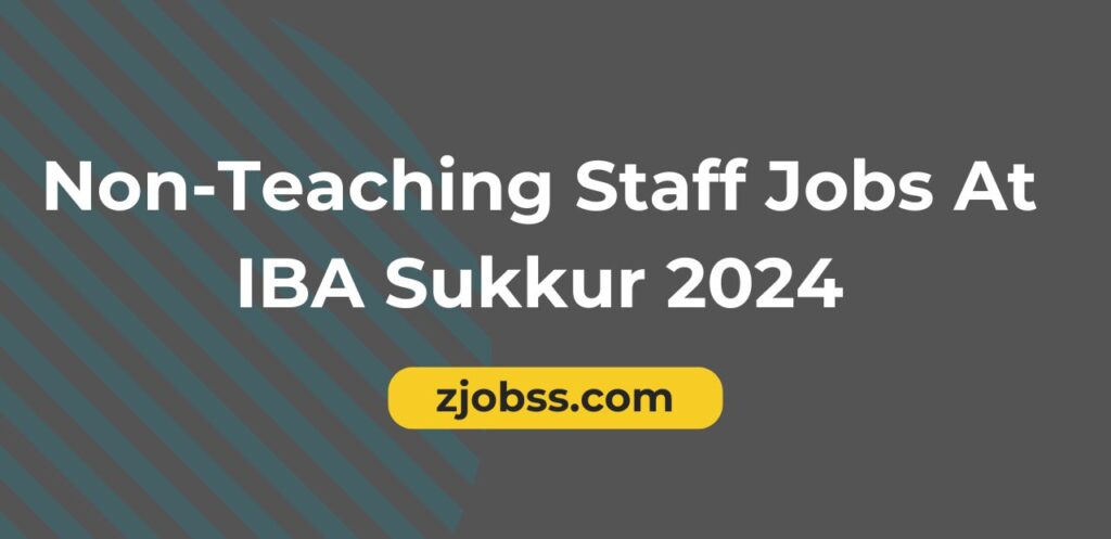 Non-Teaching Staff Jobs At IBA Sukkur 2024